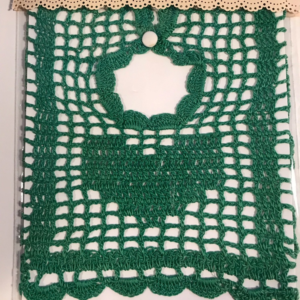 Cottagecore Baby Bib-Victorian Style  (green)